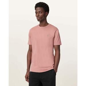 ALLSAINTS Brace Brushed Cotton Crew Neck Shirt Cleo Pink Men’s Size S
